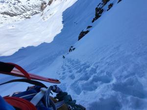 Výstup do Colle del Gran Paradiso