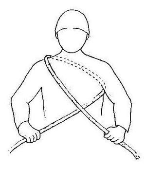 Křížové jištění přes rameno - jednoduché