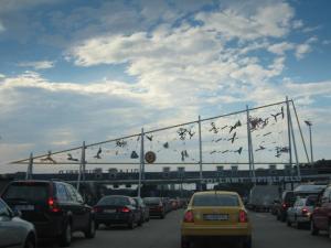 Uvítací slavobrána na SLO - A hranicích