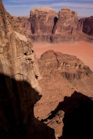 Výhled z vrcholu Abu Aina Towers