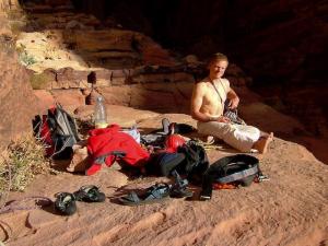 Alešák. Pohoda po vylezení a slanění Lionheart