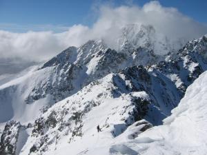 Martin sestupuje ze Slavkovské kopy