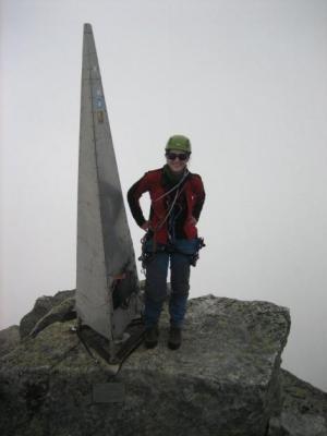 Suzán na vrcholu Pizzo Badille