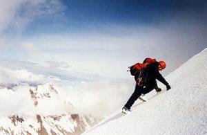 Wiessbachhorn, Kaindlgrat, závěrečná sněhová kopule