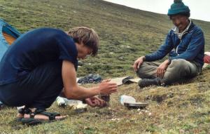 Strávníci pod Xixapangmou, Tibet